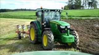 NEW John Deere 6150R amp Kuhn  Ploughing 2014 [upl. by Caffrey369]