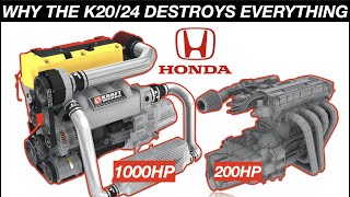 Why Honda K20K24 Engines Make Too Much Power😮 Explained Ep7 [upl. by Ynaffat316]