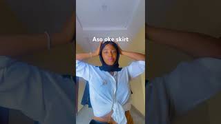 Aso oke skirt with keyhole asookestyle asookefashion viralvideo viralvideo asoebistyles trend [upl. by Drobman]