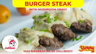 Beef Steak with Mushroom Sauce Ala Jollibee• Yummy Pinoy Recipes • PAMATAY SA SARAP Try mo na [upl. by Hebbe548]