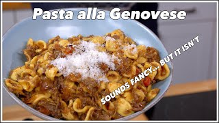 Ridiculously Easy Pasta Alla Genovese Recipe  The Must Try Easy Beef and Onion Sauce [upl. by Tedra627]