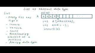 Data Structures List as abstract data type [upl. by Lizzie893]