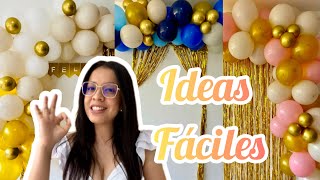 DECORACIONES PARA CUMPLEAÑOS🥳Guirnalda de GlobosARCO DE GLOBOS ORGANICO🤗Karol [upl. by Redd]