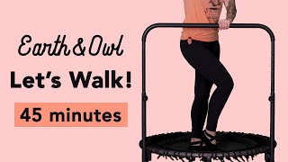 Rebounder Walk Workout Seniors amp Beginners Low Impact Earth and Owl Rebounding 45 Minutes [upl. by Gypsie]