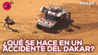 ¿Cómo actuaron Carlos Sainz y Lucas Cruz en su accidente en el Dakar 2023  SoyMotorcom [upl. by Witkin]