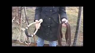 Tying Mecate Reins to a Bosal [upl. by Aicercal]