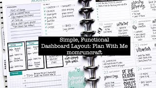 Simple Functional Dashboard Layout momruncraft [upl. by Yrac]