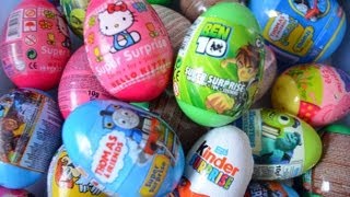 Kinder Surprise Ben 10 Thomas and Friends Hello kitty Super Surprise Eggs Unwrapping [upl. by Apple]