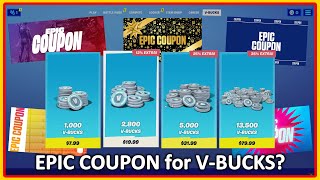 Can you use EPIC COUPON for VBUCKS in Fortnite [upl. by Karlie]