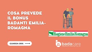 Bonus badante EmiliaRomagna cosa prevede lassegno di cura per anziani  badacarecom [upl. by Nabalas]