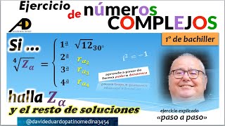 NUMEROS COMLEJOS o IMAGINARIOS RAÍCES CUARTAS ACADEMIADIEGO [upl. by Ehc]