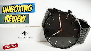 XIAOMI TWENTYSEVENTEEN QUARTZ WATCH  Unboxing and Review [upl. by Ellimac361]