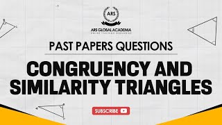 IGCSE MATHS 0580  CONGRUENCY amp SIMILARITY TRIANGLES  Past Paper Questions [upl. by Campos]