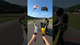 ❌🏃‍♂️🏍️ Athlete vs Sport bike￼  Speed Challenge 💨 shorts [upl. by Flint]