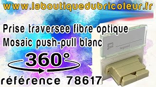 Prise traversée fibre optique Mosaic  2 x SC  pushpull 2 mod blanc Legrand reference 78617 [upl. by Codding]