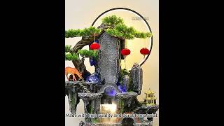 CHENYISHI Resin Fountain Style Rockery Flowing Water Fountain [upl. by Aramo]