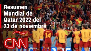 Resumen Mundial de Qatar 2022 noticias y resultados del 23 de noviembre [upl. by Aiahc]