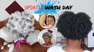 Updated Simple Wash Day Routine for Short Natural Type 4 Hair  For Length Retention [upl. by Gerfen730]