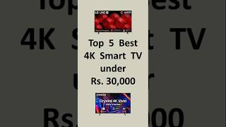 Top 5 Best 4K Smart Tv under 30000 in India 2024 Model with Price [upl. by Eissirk]