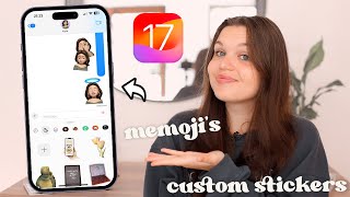 ☁️ How to use Stickers on iOS 17  amp new memoji stickers 💌 [upl. by Atkins87]