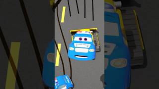 Police Car Teaches Order🚔🏎  3D Cartoon for Children😍 carcartoon cartoon motorville cars [upl. by Oiralih334]