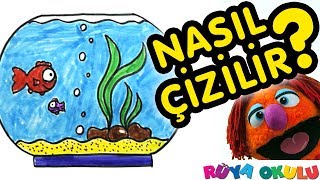 Akvaryum Nasıl Çizilir  Balık ve yavrusu  🐟 Çocuklar İçin Resim Çizme  RÜYA OKULU [upl. by Sonitnatsnok]