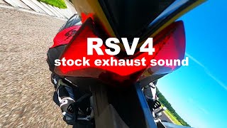 Aprilia RSV4 1100 Factory 2023 stock exhaust sound on track [upl. by Aroel]