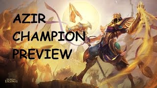 AZIR THE EMPEROR OF THE SANDS CHAMPION REVEAL League of Legends LOL PBE SPOTLIGHT GALACTIC [upl. by Jabe965]