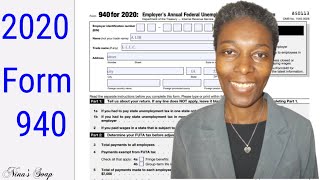 How to Complete 2020 Form 940 FUTA Tax Return [upl. by Vigor]