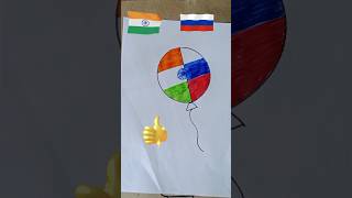 Balloon 🇮🇳🇷🇺 flag shorts viralshorts [upl. by Bradan853]