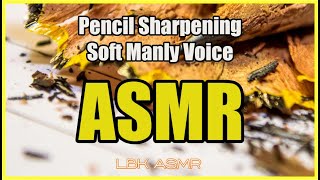 ASMR with Soft Manly Voice  Satisfying Pencil Sharpening by Hand amp Drill  EP 11 [upl. by Arocet984]