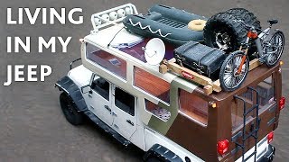 Travel in a Living Trailer on Jeep Wrangler RC [upl. by Iolande]