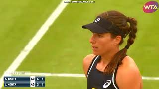 Barty vs Konta Nottingham Highlights FINAL [upl. by Monjan]