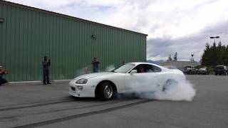 Toyota supra epic burnout [upl. by Salakcin]