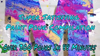 Must Watch Over 300 Paint Pour Compilation  Best Paint Pours Of 2020  Super Satisfying Fluid Art [upl. by Naghem]