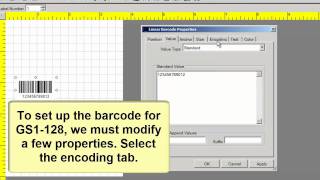 How to Create GS1128Barcodes using the BarcodeLabelSoftware [upl. by Inol110]