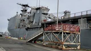 Walking Along USS Whidbey Island LSD41 Mothballed at Philadelphia Navy Shipyard [upl. by Sifan]