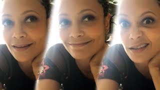 THANDIE NEWTON Having Fun with her Hair Stylists  Funny Compilation [upl. by Skricki]