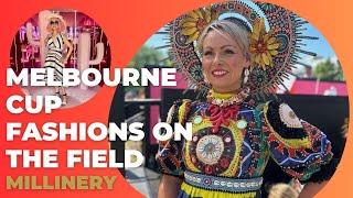 Melbourne Cup Fashions on the Field Millinery Review 2023 Exquisite Hats [upl. by Kristi]