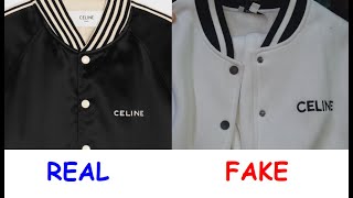 Real vs Fake Celine Jacket How to spot fake Celine Teddy bomber jacket [upl. by Gaultiero]