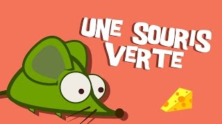 Un Souris Verte  Comptine pour enfant [upl. by Drofnats]