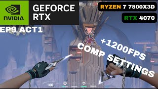 VALORANT  RYZEN 7 7800X3D  RTX 4070  1080p Comp Settings  FPS Benchmark Test [upl. by Kong]