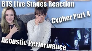 BTS Stage Performances Reaction quotCypher Pt 4quot and Acoustic Performance [upl. by Llirred]