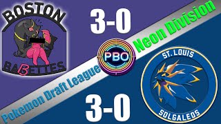 Pokémon Draft League  St Louis Solgaleos VS Boston Babettes  S7 W4 Neon Div [upl. by Keenan]