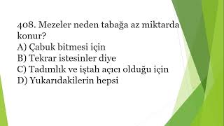 Aşçılık Dalı Teorik Sınavı Kalfalık Çalışma Soruları 15 Kısım [upl. by Monroy]