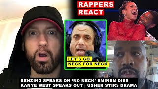 Benzino Addresses “No NECK” Eminem DISS Gets BLASTED Kanye Speaks out Rappers React to Usher [upl. by Ailadi383]