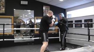 Nathan Gorman on the pads with Ricky Hatton [upl. by Tufts]