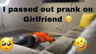 I passed OUT Prank on Girlfriend 😂 CUTE reaction 🥺❤️ [upl. by Ytsirt548]