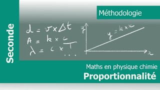 Méthodologie  la proportionnalité en physique chimie [upl. by Carleton]