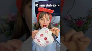 reaction 100layerschallenge lipstick makeup beauty 100layers makeuptutorial makeuphacks [upl. by Barde]